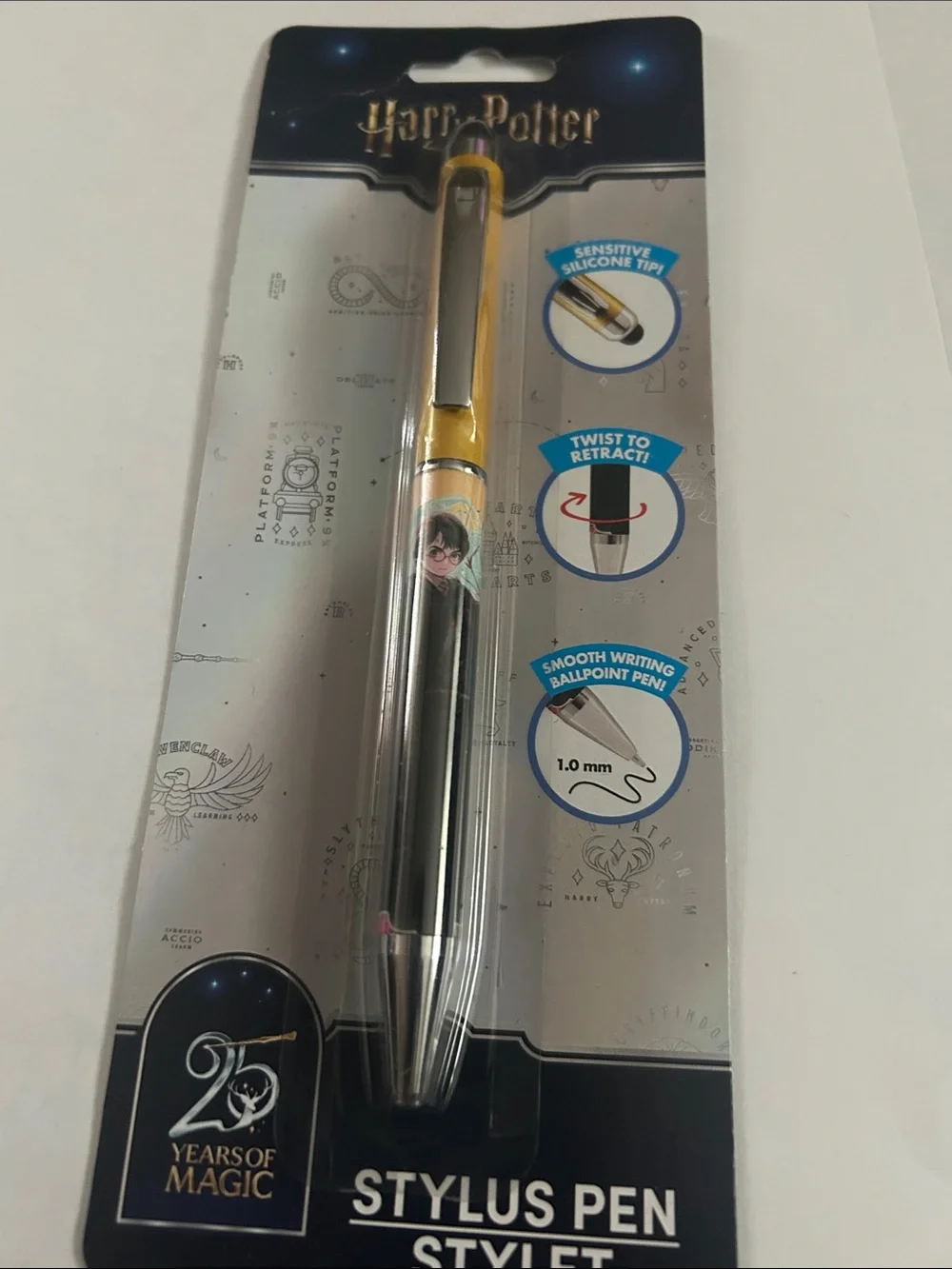 Warner Bros. Harry Potter Yellow and Silver Stylus Ballpoint Pen